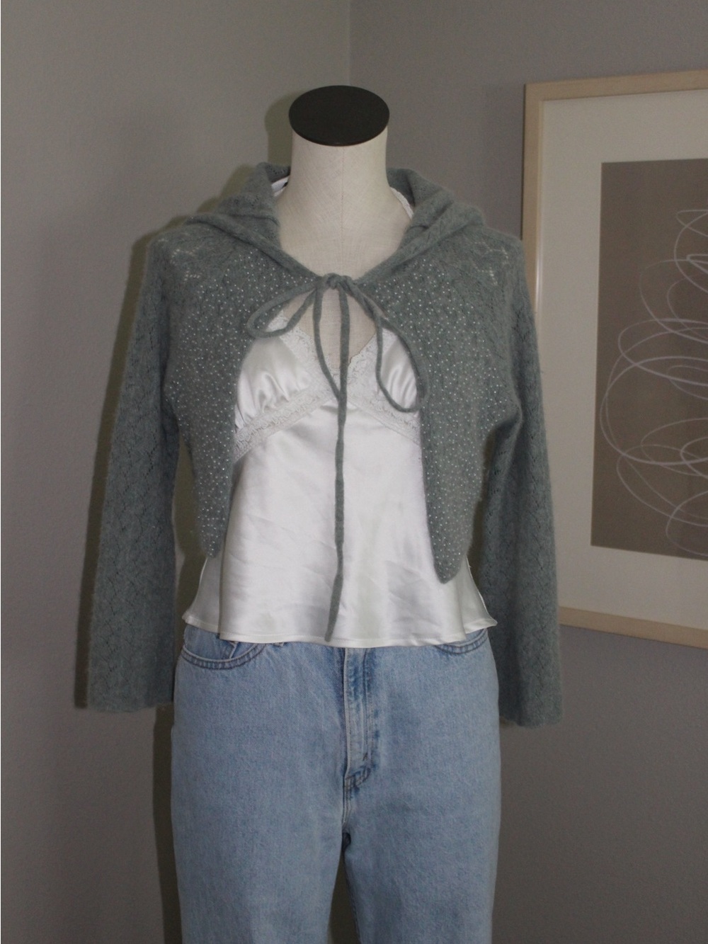 Free People Sweater Hoodie with Beading